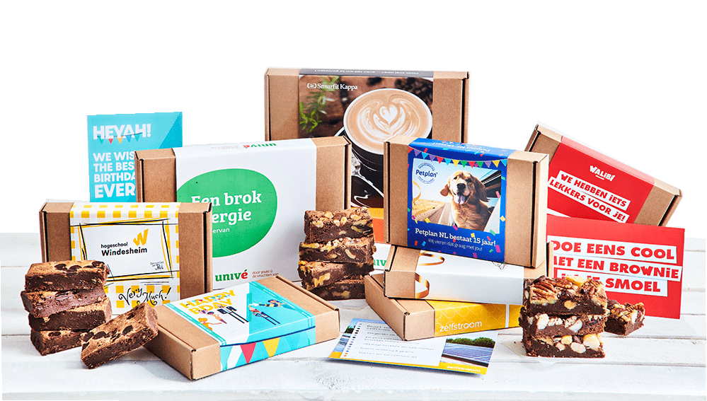 Brownies per Post als relatiegeschenk